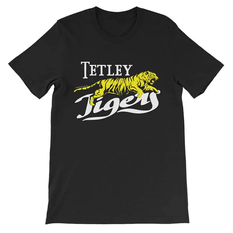 tTetley tigers retro footy t-shirt black