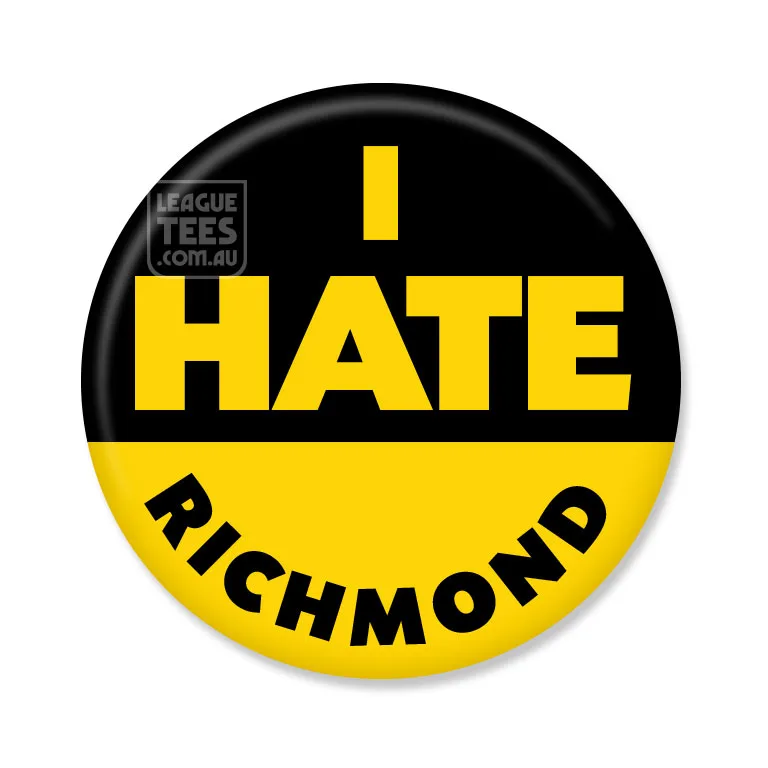 i hate richmond footy badge