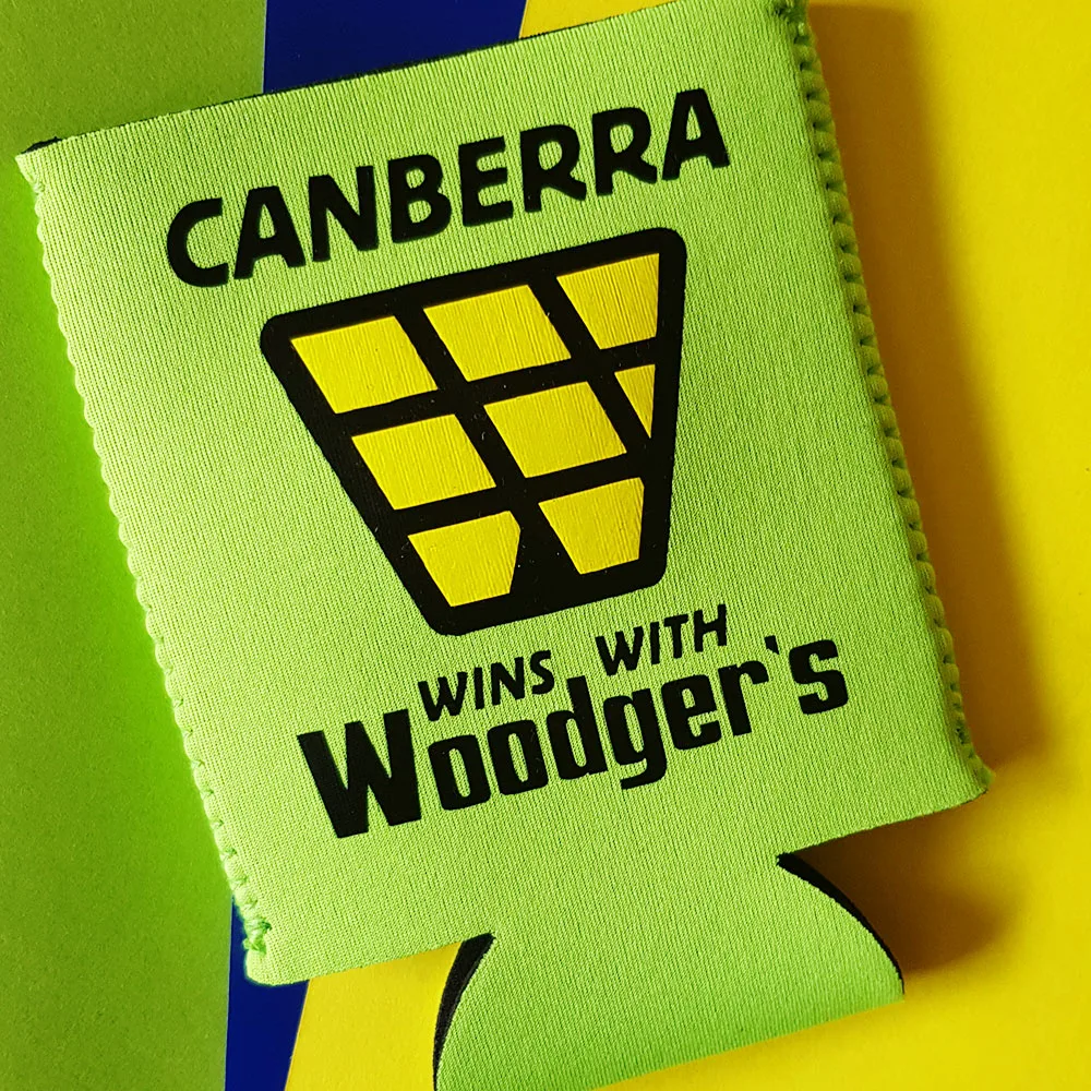 canberra woodgers retro stubby holder