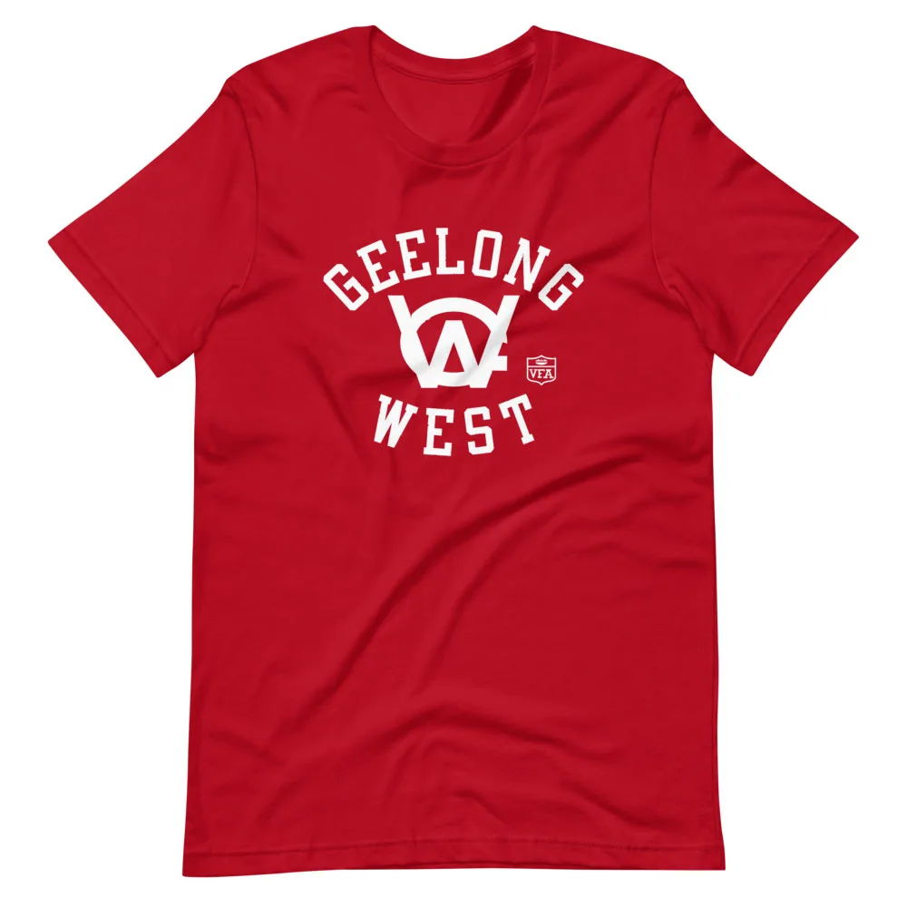 geelong west vfa t-shirt red