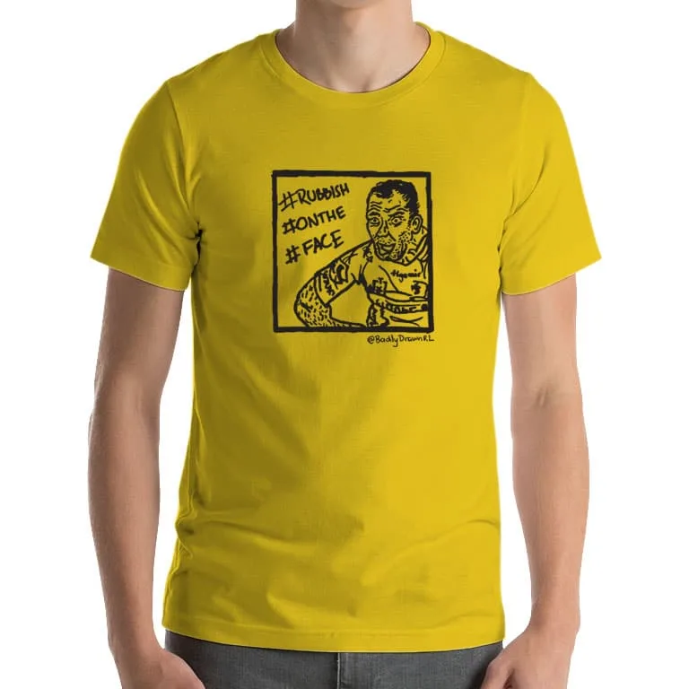 'Rubbish on the Face' Badly Drawn Rugby League shirt