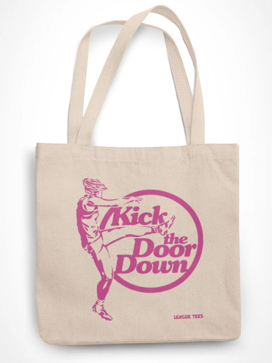 womens footy canvas tote bag