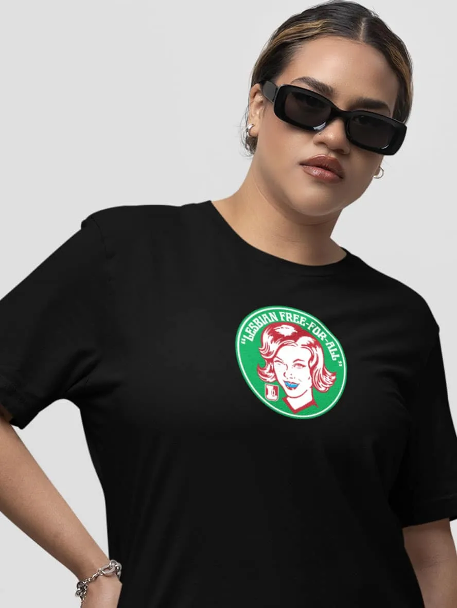 lesbian football shirt black