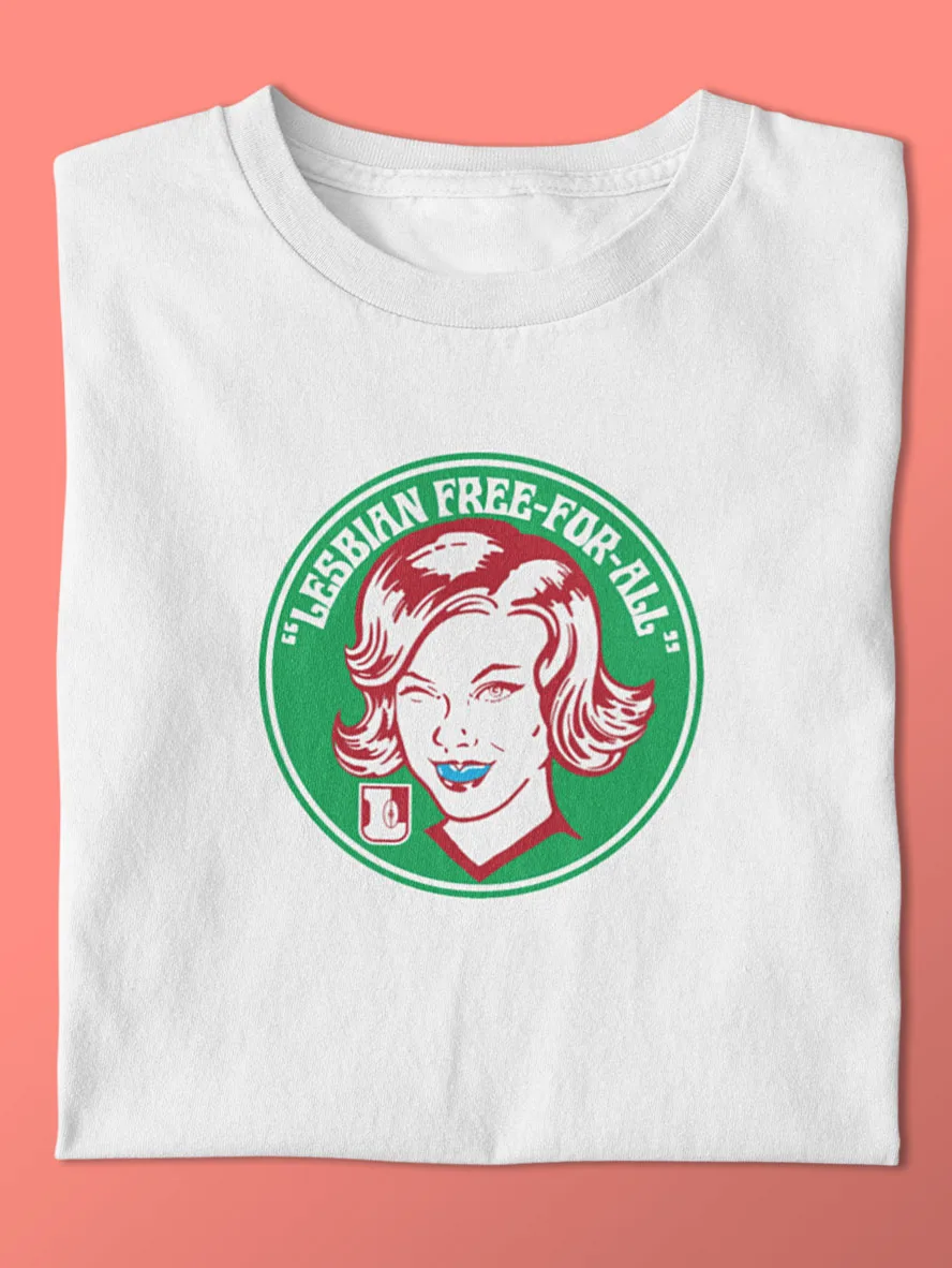 "Lesbian free-for-all" women's footy shirt - Image 2