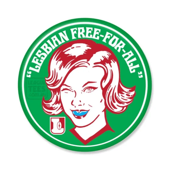 lesbian free for all football badge
