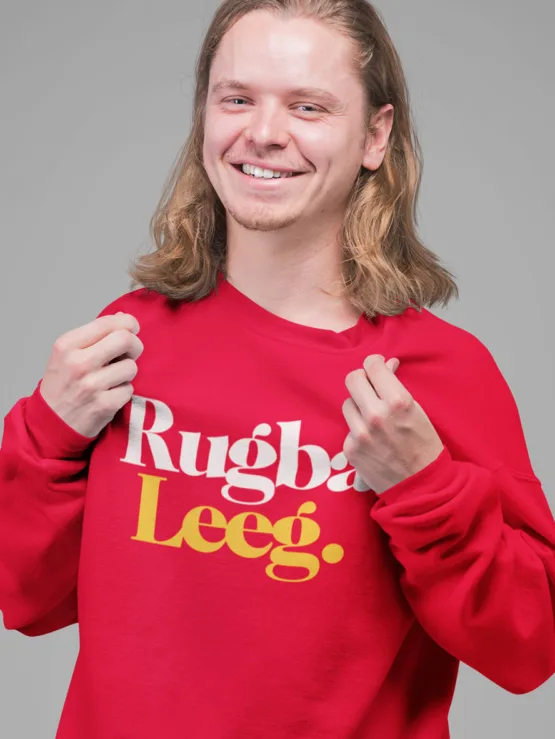 retro rugba leeg sweater