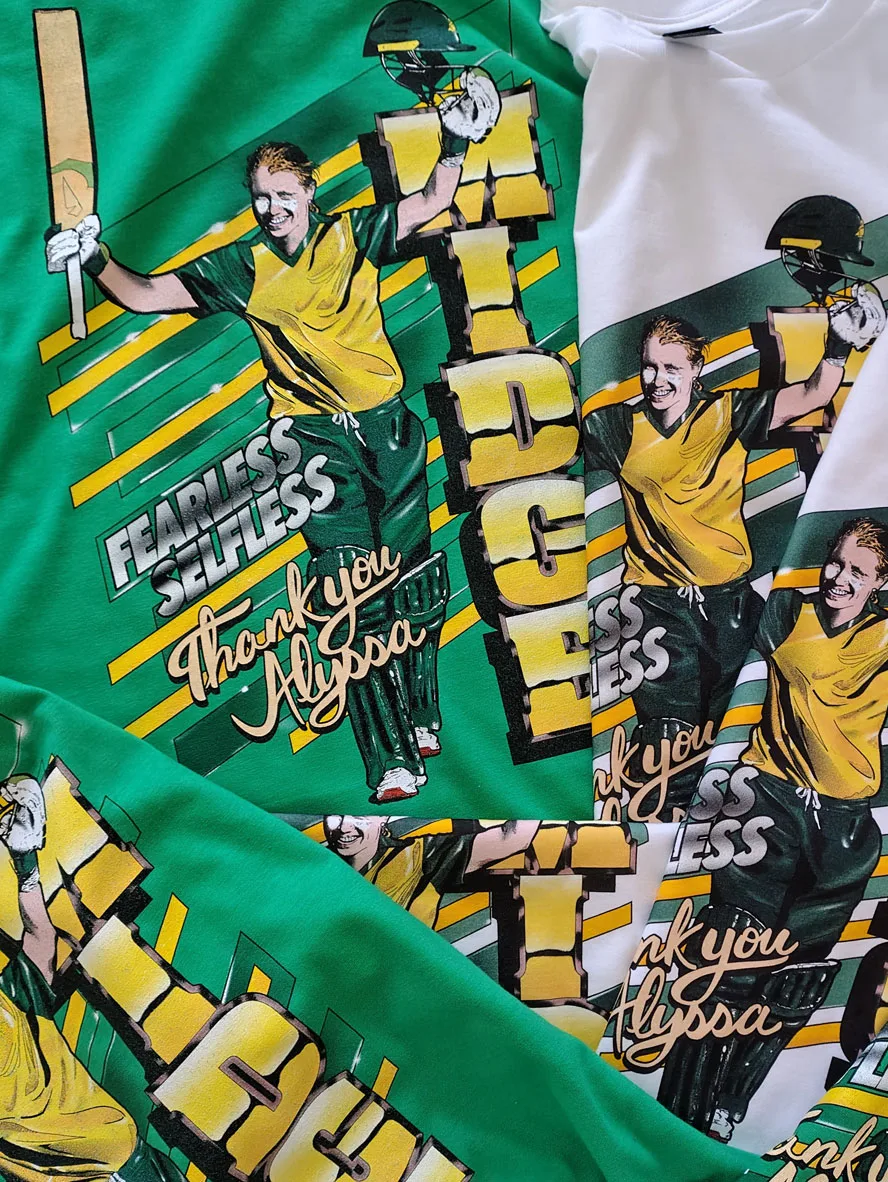 Alyssa Healy Midge cricket shirt