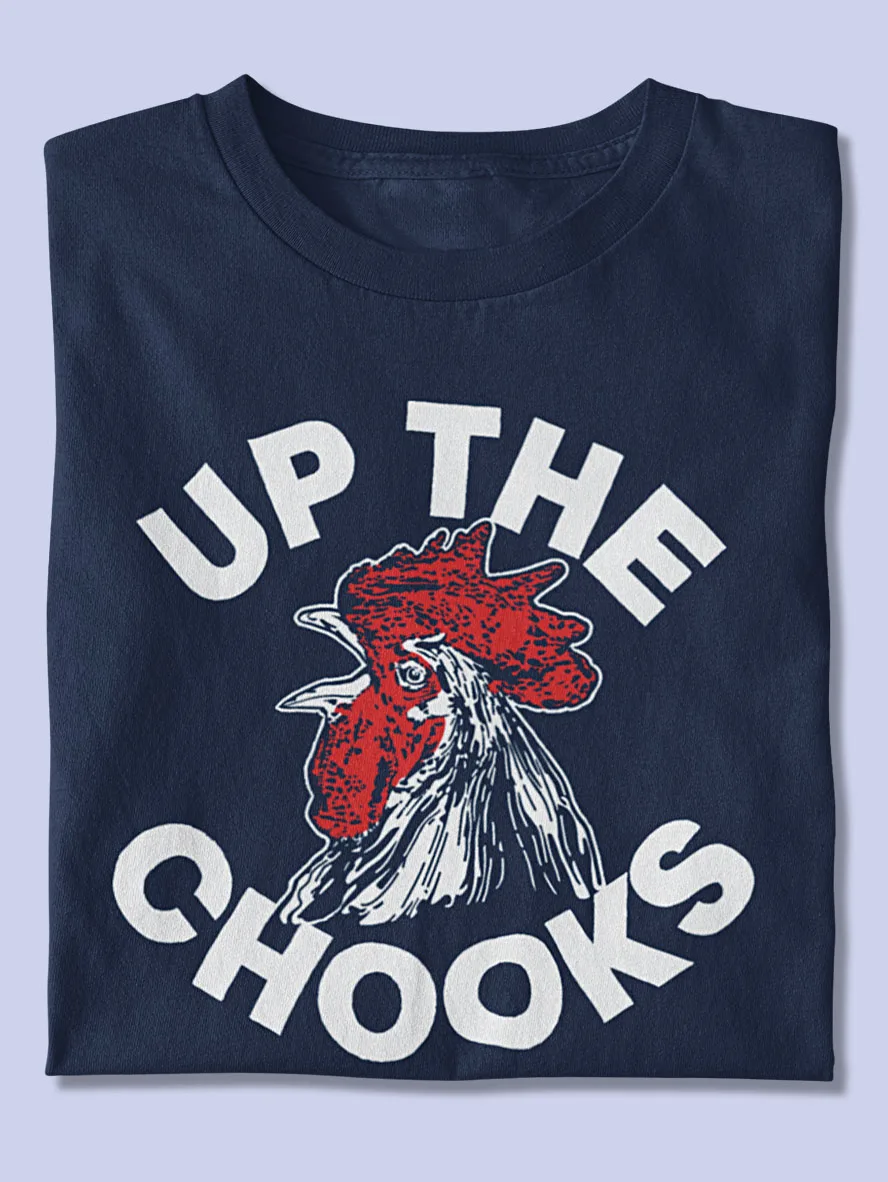 up the chooks retro rugby league shirt